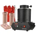 Produktbild: VEVOR Goldschmelzofen1350 W 1150 °C Max. Temperatur, digitaler elektrischer Schmelzofen 1 kg / 3 kg Keramiktiegel mit Tiegelzange & Handschuhen, zur