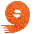 Produktbild: Di Ficchiano 1 Paar SCHNÜRSENKEL orange flach 7mm breit für Sneaker Sportschuhe Lederschuhe - flache Schuhbänder sehr reißfest - Shoe Laces Farbe: orange 130cm