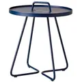 Produktbild: Cane-line Beistelltisch On-The-Move Ø 44 Aluminium Blau Dunkelblau cm
