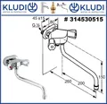 Produktbild: Kludi Standard Zweigriff Spültisch Wandarmatur 314530515 Armatur Ausgussbecken