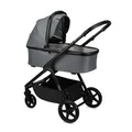 Produktbild: MoMi GISELLE Kombi-Kinderwagen 2 in 1 mit Buggy-Funktion, 5-Punkt-Sicherheitsgurt, ab dem 1. Lebenstag, bis 22 kg Körpergewicht (Buggy), Einkaufskorb, Matratze, Regenschutz und Wickeltasche