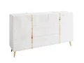 Produktbild: yourhouse24 Kommode ONYX goldenen Beinen Sideboard Hochglanz Push-Open / Goldgriffe 158 cm