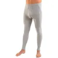 Produktbild: HERMKO Lange Unterhose 3540 mit Eingriff,100 % Bio-Baumwolle, Weichbund, elast. Beinabschlüsse grau D 9 = EU 3XL