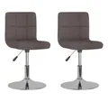 Produktbild: vidaXL Esszimmerstuhl Esszimmerstühle 2 Stk. Drehbar Taupe Stoff (2 St)