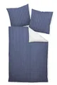 Produktbild: Janine Bettwäsche Mako-Soft-Seersucker Bettwäsche 200x200,2x80x80 Tango denimblau, Bettbezug Kopfkissenbezug Set kuschelig weich hochwertig