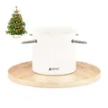 Produktbild: Tree Nest Christbaumständer Weihnachtsbaumständer Baumständer Tannenbaumständer Weihnachtsbaum Standfuß Ständer mit Wasserbehälter - Moonlight Christmas Tree Stand für Bäume bis 2m, 3-9cm Stamm Weiß