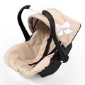 Produktbild: Bayer Design Puppen-Autositz mit Dach Herzchen Schleife beige NEU