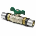 Produktbild: PipeTec Deutschland Pressfitting Pipetec Press- DVGW Kugelhahn, Alu-Verbundrohr Flügelgriff grün, inkl. beigl.Hebelgriff
