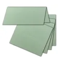 Produktbild: 25x Tischkarten in Eukalyptus Grün - 45 x 10 cm - blanko - Doppel-Karten - al...