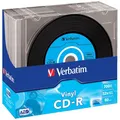 Produktbild: Verbatim CD-R AZO Data Vinyl - 700 MB, 52-fache Brenngeschwindigkeit mit langer Lebensdauer, Vintage Vinyl, 10er Pack Slim Case
