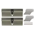 Produktbild: 2x Profilzylinder 100 mm 50/50 gleichschließend inkl. 10 Schlüssel