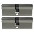 Produktbild: 2x Profilzylinder 100mm 50/50 10x Schlüssel Zylinder Schloss Gleichschließend
