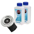 Produktbild: PHILIPS Senseo CA6522/01 ORIGINAL Padhalter + Entkalker (2x 250ml) Pflegeset