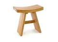 Produktbild: VCM Hocker behandeltem Teakholz Sitzhocker Holzhocker Maße B. 45cm x H. 47cm x T. 29cm