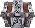 Produktbild: Nemesis Now World of Warcraft - Schatztruhe - mit Silbereinband de 10,5 cm, Resin, silber/braun, offizieller Merchandise de World of Warcraft, Box de Schatztruhe, Box de control de
