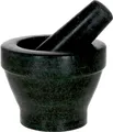 Produktbild: Mörser mit Stößel Granit schwarz Zerkleinern von Gewürzen Kräuter Nüsse Pesto