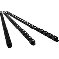 Produktbild: GBC Plastikbinderücken 4028174, 8 mm, schwarz, 21 Ringe, 100 Stück