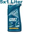 Produktbild: 5x1 Liter Mannol 2-Takt Universal Motorradöl Mischöl mineralisch 2T API TC