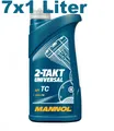 Produktbild: 7x1 Liter Mannol 2-Takt Universal Motorradöl Mischöl mineralisch 2T API TC
