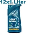 Produktbild: 12x1 Liter Mannol 2-Takt Universal Motorradöl Mischöl mineralisch 2T API TC