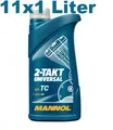 Produktbild: 11x1 Liter Mannol 2-Takt Universal Motorradöl Mischöl mineralisch 2T API TC