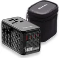 Produktbild: Verbatim 32125 GaN III Universal-Reiseadapter, 140 W, 2 x USB-C® PD 3.1 & QC 4+ 140 W, 1 x USB-C PD 3.0 18 W / 1 x USB-A QC 3.0 18 W, Schwarz