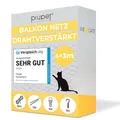 Produktbild: PiuPet® Katzennetz Drahtverstärkt I 4x3m I schwarz I Befestigungsset inklusive I Katzennetz für Balkon | Katzengitter Fenster | Katzen Fensterschutz