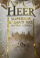 Produktbild: Heer - 20kg Basmati Reis Extra Lang