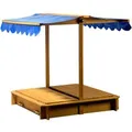 Produktbild: Dobar Sandkasten mit schwenkbarem Dach FSC 112 cm x 112 cm x 112 cm