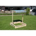 Produktbild: Sandkasten mit Sitzbänken und Dach Biedrax 115 x 115 x 140 cm Farbe: Natur