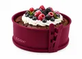 Produktbild: COOX Silikon-Springform Ø 18 cm mit Glasplatte – BPA-frei, antihaft & platzspar.