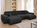 Produktbild: S-Style Möbel Wohnlandschaft Mollis mit Schlaffunktion und Bettkasten aus Plüschcord