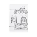 Produktbild: Poster mit Militärfahrzeugen, Motiv: französischer Panhard EBR Aufklärungsfahrzeug, dekoratives Gemälde, Leinwand, Wandposter und Kunstdruck, moderne Familienschlafzimmer-Dekoration, Poster, 40,6 x 61
