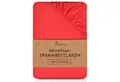 Produktbild: NatureMark Spannbettlaken Mikrofaser Spannbetttuch, Polyester, Gummizug: rundum, viele Größen und Farben Markenware, 90x200cm, Rot