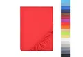 Produktbild: NatureMark Spannbettlaken Microfaser Spannbettlaken, Polyester, Gummizug: rundum, viele Größen und Farben Markenware, 90x200cm, Rot