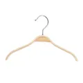 Produktbild: 25 Schichtholzbügel ohne Steg Natur klar lackiert drehbarer Haken Kleiderbügel Holzbügel Garderobenbügel Ladenausstattung (26 cm)