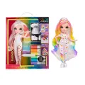 Produktbild: Rainbow High Color & Create DIY Modepuppe - Blaue Augen, glattes Haar, extra Top & Schuhe, abwaschbare Regenbogenstifte - Ausmalen, Gestalten, Spielen, Abwaschen - Für Kinder von 4-12 Jahren & Sammler