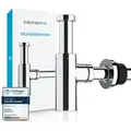 Produktbild: Bächlein Design Siphon Universal für Waschbecken & Waschtisch - Chrom - Silber