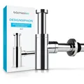 Produktbild: Bächlein Siphon Design für Waschbecken, 1 1/4 Zoll, Messing, verchromt