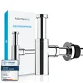 Produktbild: Design Siphon Universal für Waschbecken & Waschtisch - Abflussgarnitur passge...