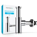 Produktbild: Bächlein Design – Universeller Waschtisch-Siphon mit Reinigungsöffnung