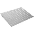 Produktbild: TRUTZHOLM Auffahrrampe Türschwellenrampe 63 cm Länge 250 kg Rollstuhlrampe mit Tragegriff (Stück, 1-St), Hohe Traglast, rutschfeste Oberfläche, leichtes Aluminium silberfarben 63x79x4 cm | 79 cm x 63 cm x 4 cm
