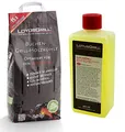 Produktbild: LotusGrill Buchenholzkohle 2,5 kg Sack Mit Brennpaste 500 ml - Entwickelt für Raucharmes Grillen