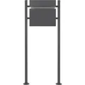 Produktbild: ECD Germany Standbriefkasten Anthrazit mit Zeitungsfach Pfosten Anthrazit 120cm