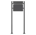 Produktbild: ML-DESIGN Standbriefkasten Briefkasten Postkasten mit Zeitungsfach, inkl. Standfuß, Briefkastenanlage mit Ständer Anthrazit 120cm Mailbox mit Pfosten