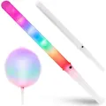 Produktbild: Royal Catering - Zuckerwattestäbchen Led 7 Modi Bpa Freier Kunststoff Inkl. Batterien 50 Stück