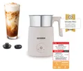 Produktbild: Severin Induktions-Milchaufschäumer, Edelstahlbehälter, kaltes und warmes Aufschäumen, Schokoladen-Funktion, geeignet für Veganer Drink, beige, SM 3589