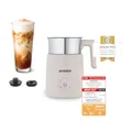 Produktbild: Severin Design Induktions-Milchaufschäumer, elektrischer Milchschäumer mit Edelstahlbehälter, kaltes und warmes Aufschäumen, Schokoladen-Funktion, geeignet für vegane Milch, Aesthetic, beige, SM 3589