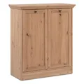 Produktbild: Homestyle4u 2746, Kommode Landhausstil 2 Türen Metallgriffe Holz Eiche Sideboard Anrichte Beistellschrank mit Stauraum