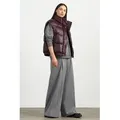 Produktbild: Steppweste SENSES.THE LABEL, Damen, Gr. M/L, lila (deep plum), Material: 100% Polyamid, Futter: 100% Polyester, Füllung: 100% Polyester, unifarben, oversize normal, Westen Steppweste, mit elastischem Saumabschluss
